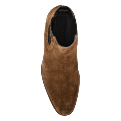 To Boot New York Shawn Mid Brown Suede Chelsea Boot