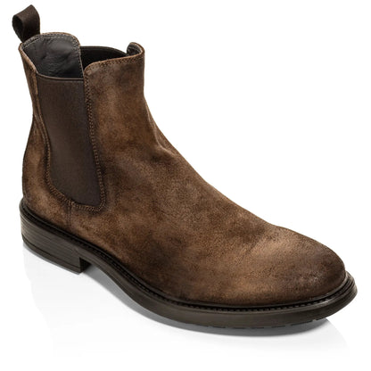 To Boot New York Largo Brown Waxed Suede Chelsea Boot