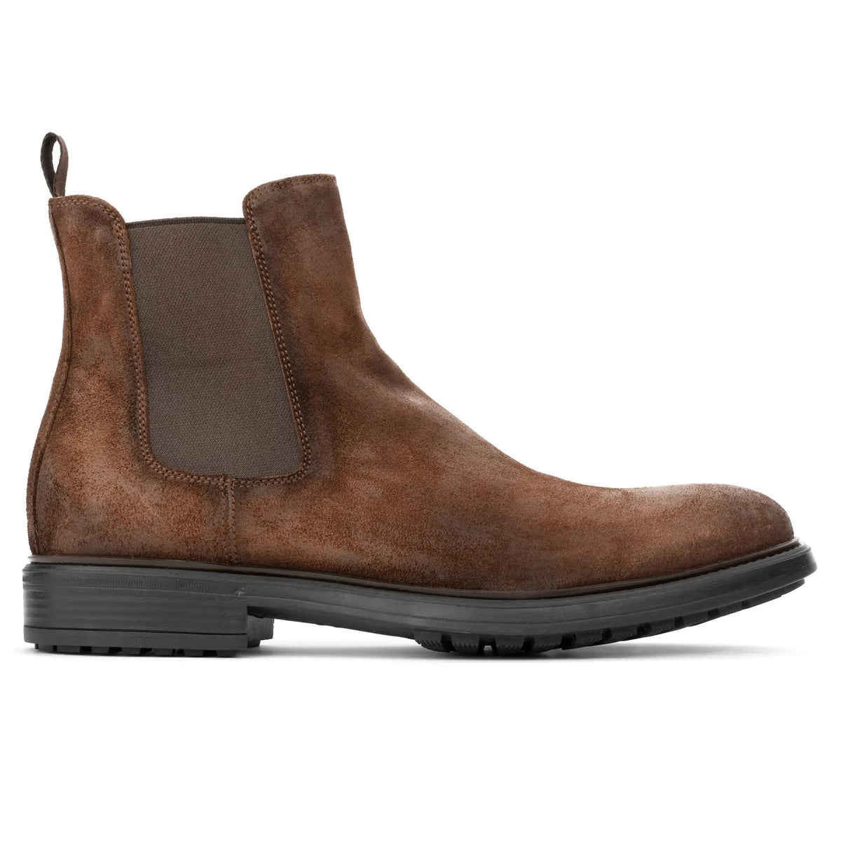 To Boot New York Largo Brown Waxed Suede Chelsea Boot