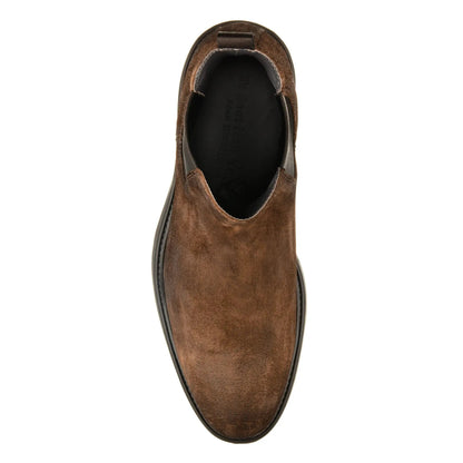 To Boot New York Largo Brown Waxed Suede Chelsea Boot