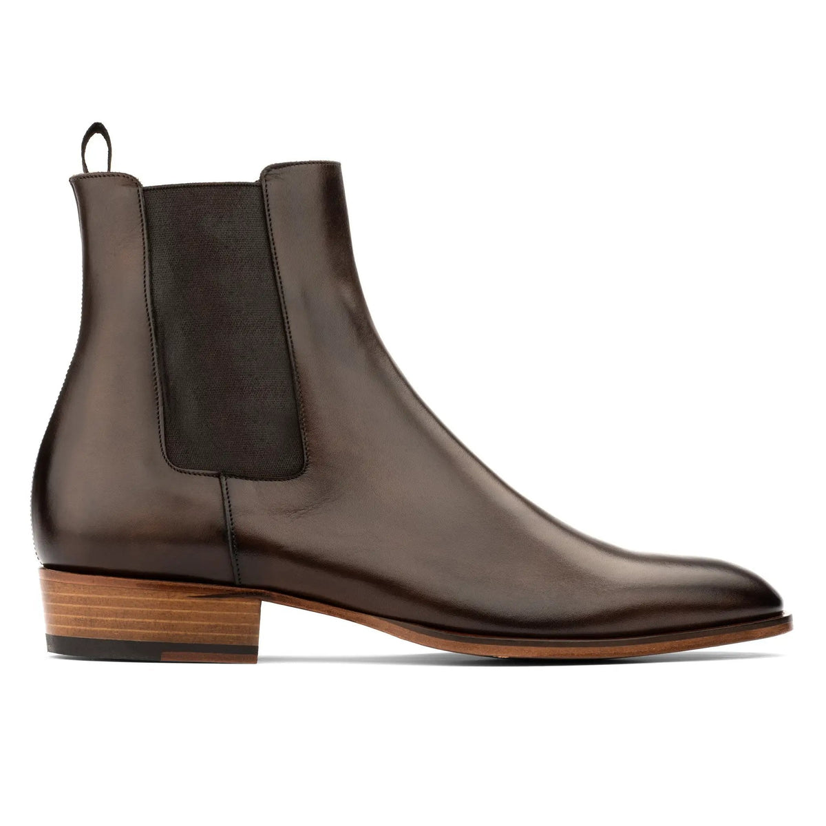 To Boot New York Myles Dark Brown Burnished Calf Chelsea Boot