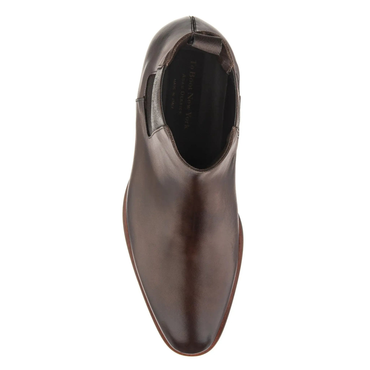 To Boot New York Myles Dark Brown Burnished Calf Chelsea Boot