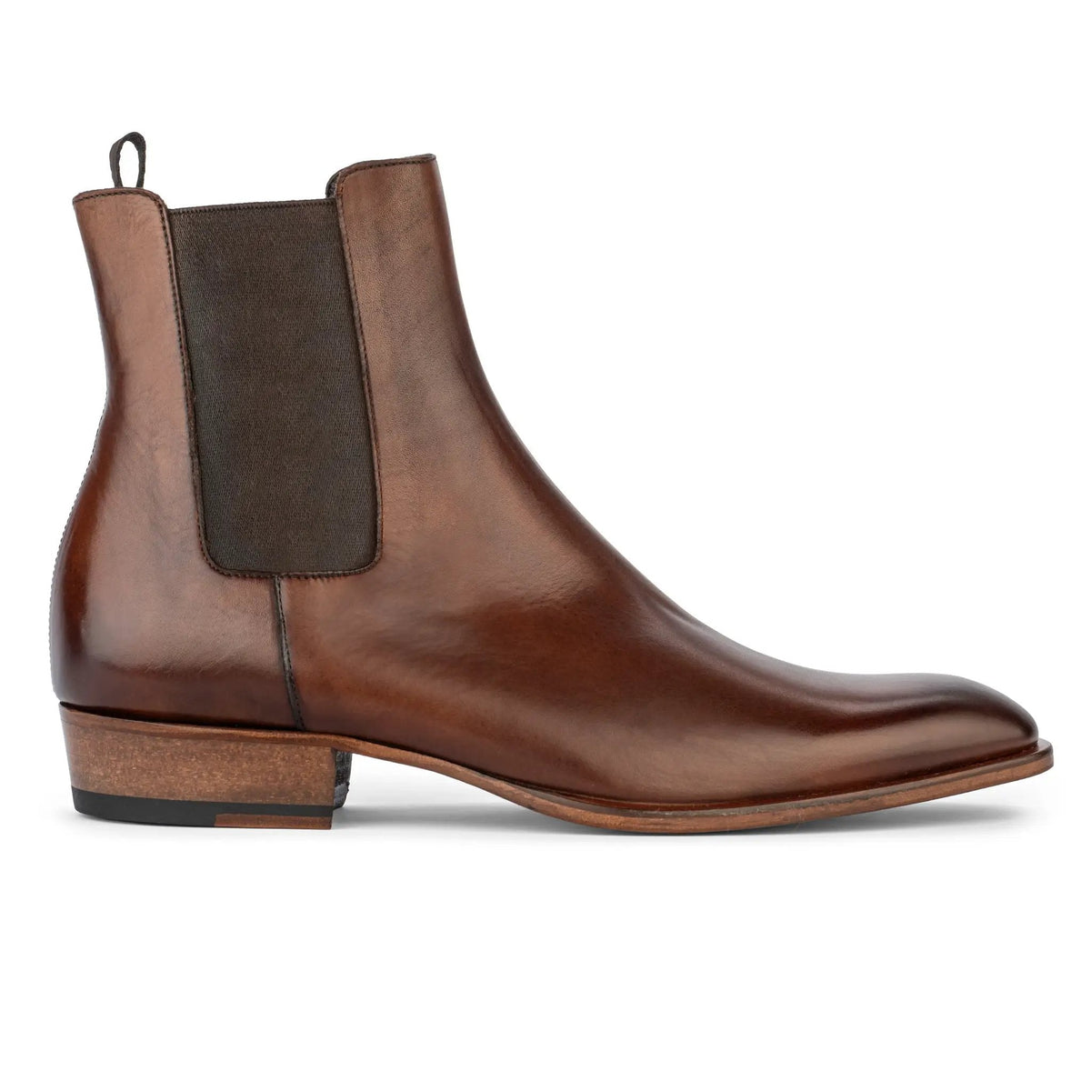 To Boot New York Myles Burnished Brown Calf Chelsea Boot