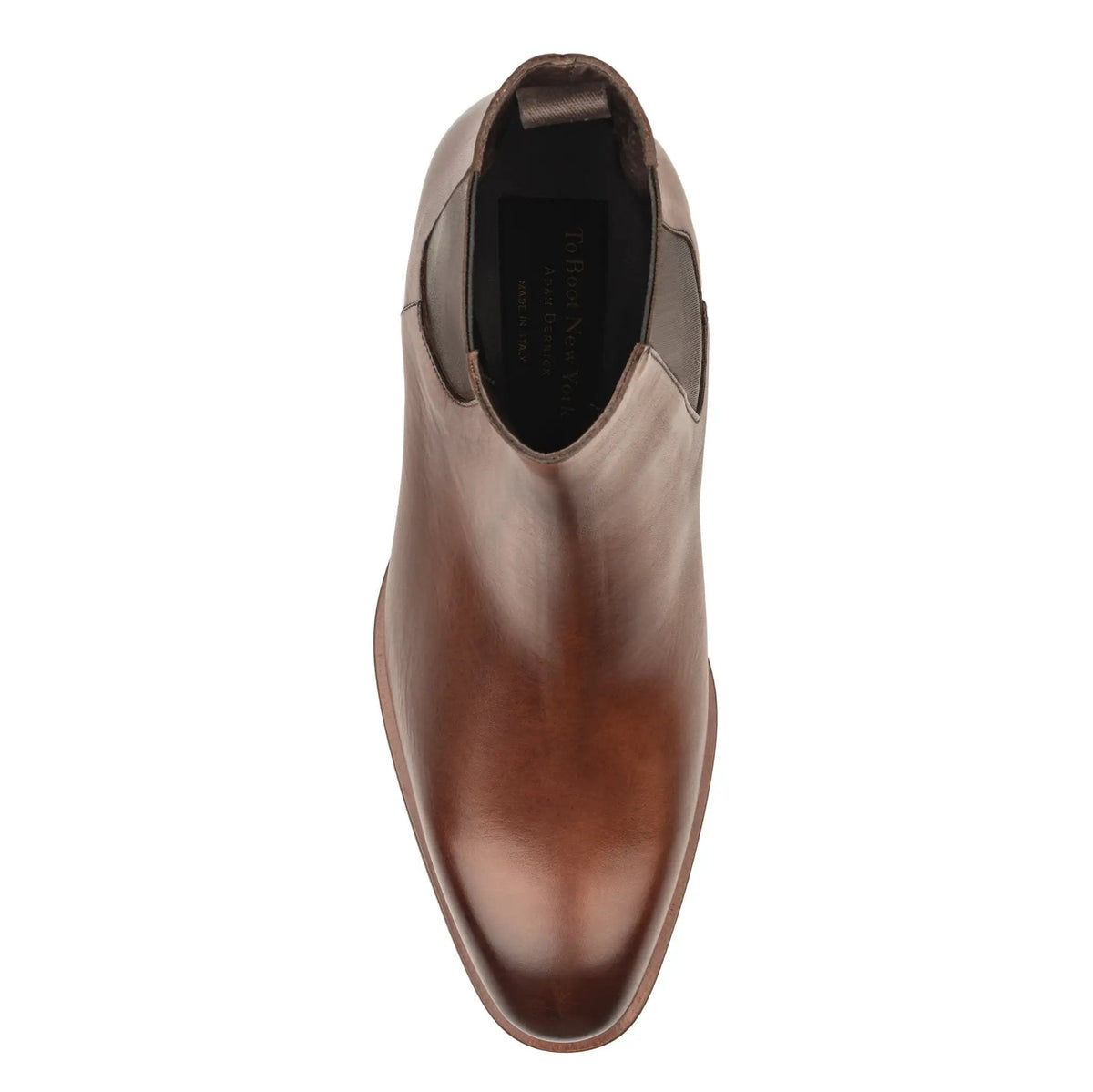 To Boot New York Myles Burnished Brown Calf Chelsea Boot