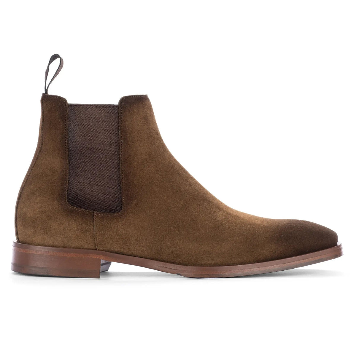 To Boot New York Christophe Mid Brown Suede Chelsea Boot