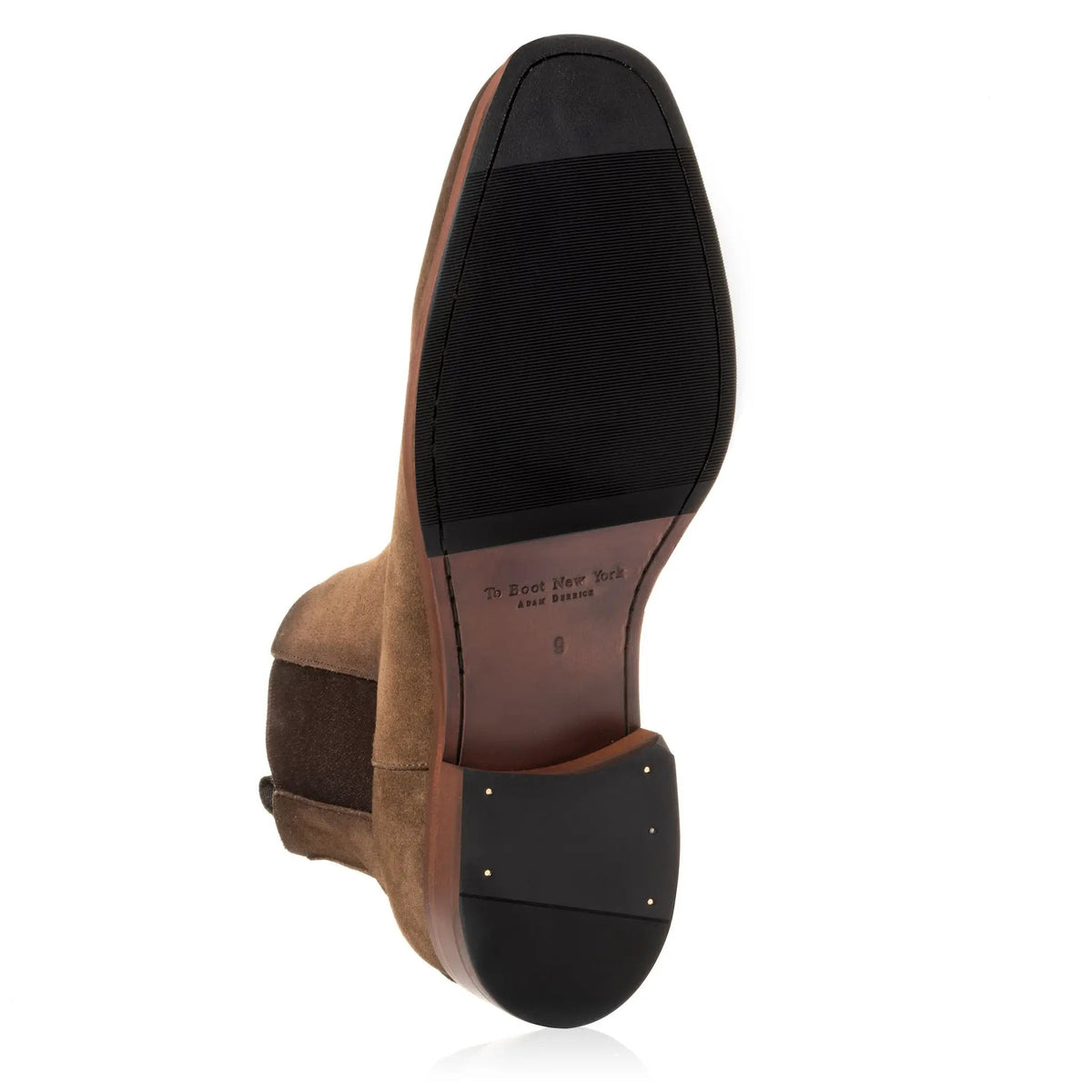 To Boot New York Christophe Mid Brown Suede Chelsea Boot