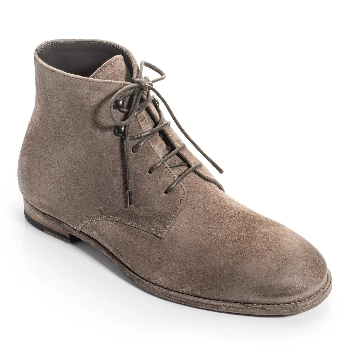 To Boot New York Jarreau Grey Waxed Suede Plain Toe Lace Boot