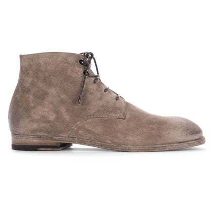 To Boot New York Jarreau Grey Waxed Suede Plain Toe Lace Boot