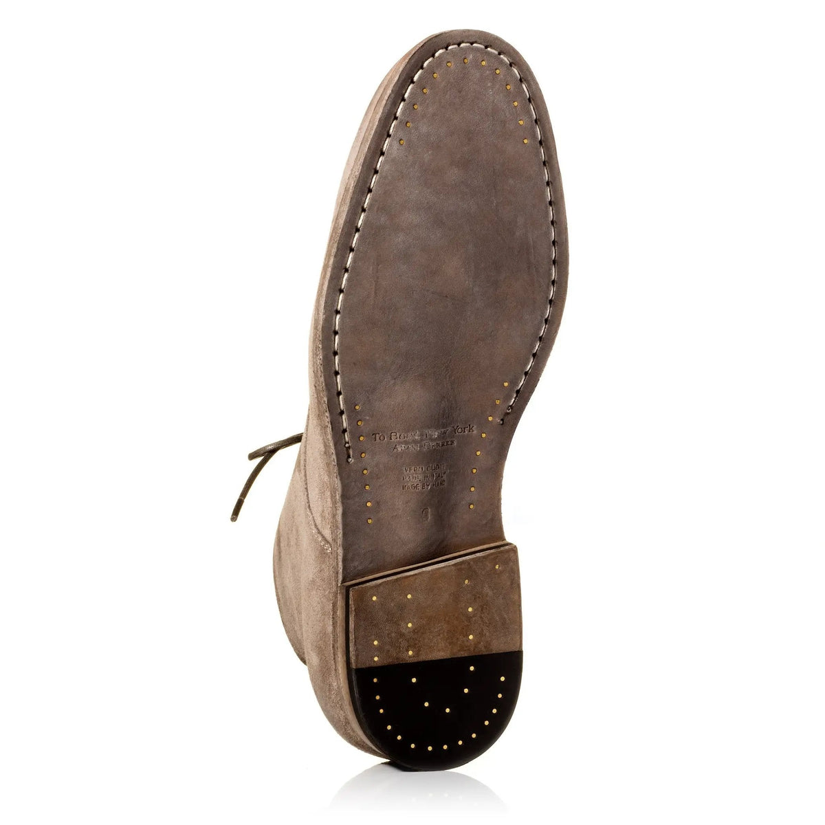 To Boot New York Jarreau Grey Waxed Suede Plain Toe Lace Boot