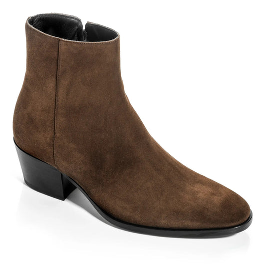 To Boot New York Vasquez Dark Brown Suede Zip Boot