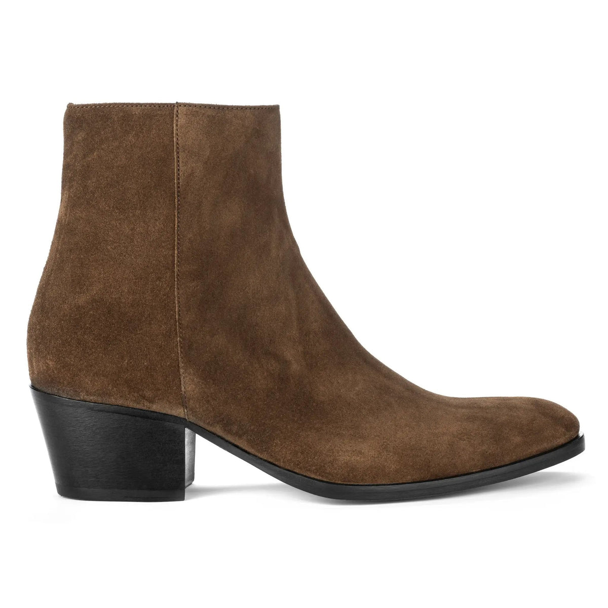 To Boot New York Vasquez Dark Brown Suede Zip Boot