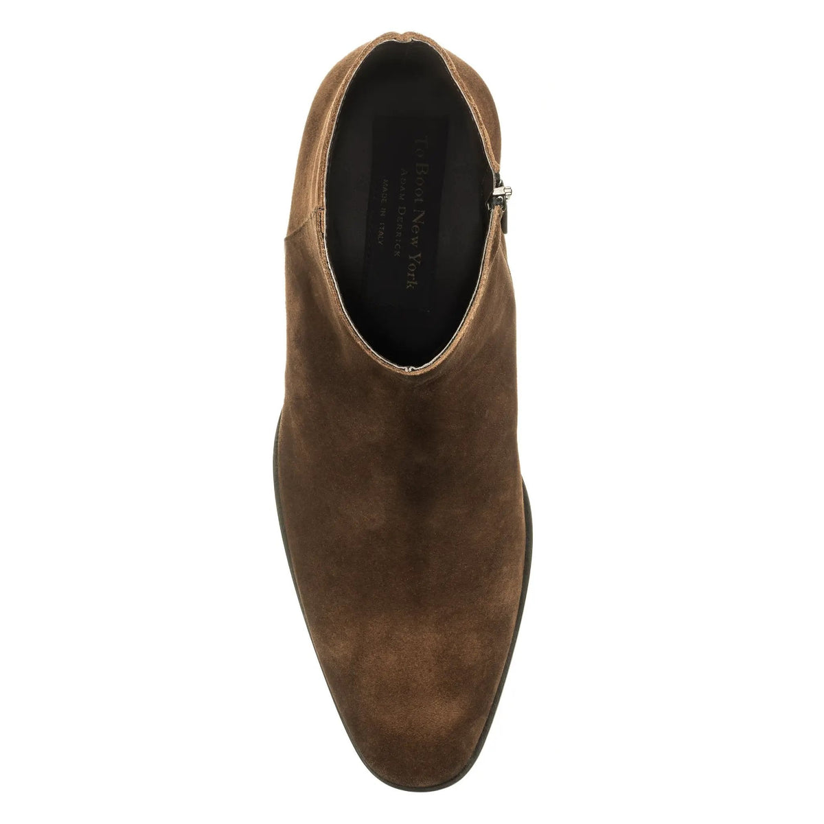 To Boot New York Vasquez Dark Brown Suede Zip Boot
