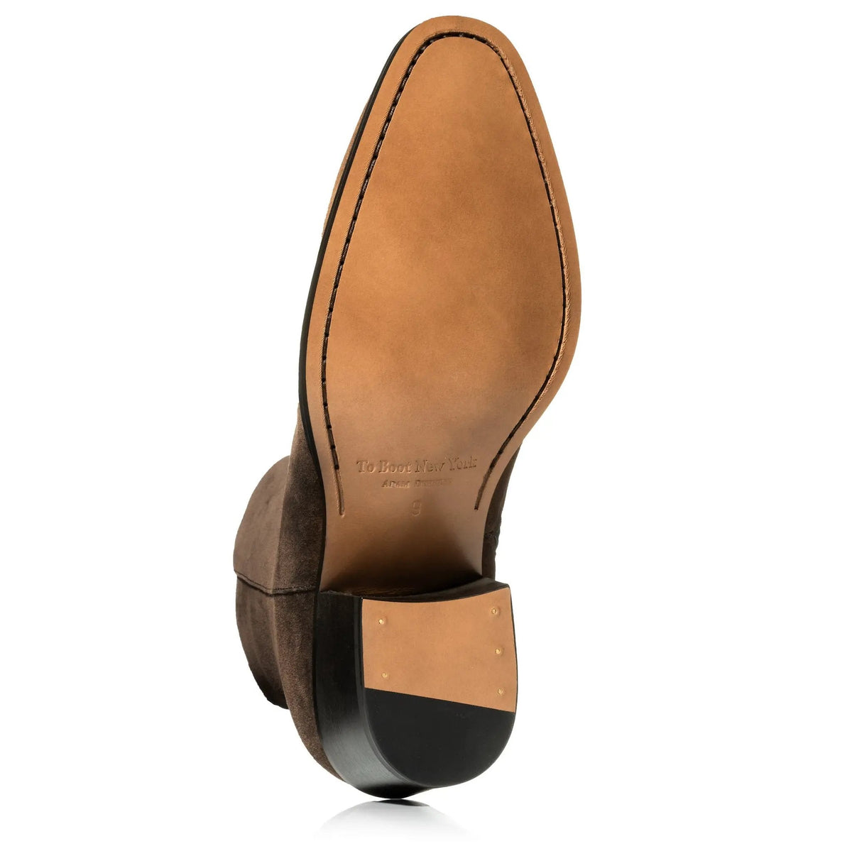 To Boot New York Vasquez Dark Brown Suede Zip Boot