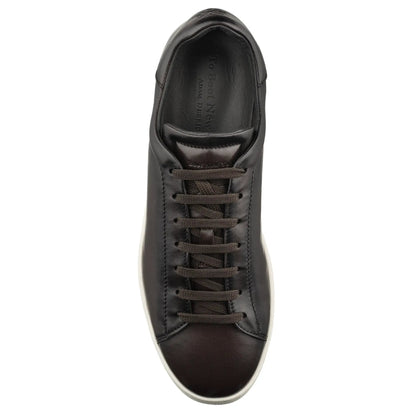 To Boot New York Randolph Coffee Bean Nappa Soft Calf Leather Sneaker