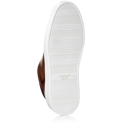 To Boot New York James Tan Calf Stretch Lace Luxury Low-Top Sneaker