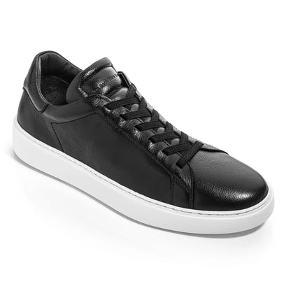 To Boot New York James Black Calf Stretch Lace Luxury Low-Top Sneaker