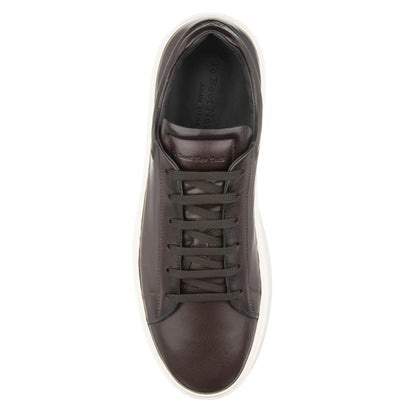 To Boot New York Rocco Dark Brown Soft Calf Leather Sneaker