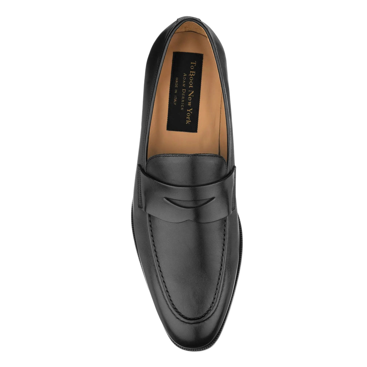 To Boot New York Tesoro Black Calf Slip-on Penny Loafer