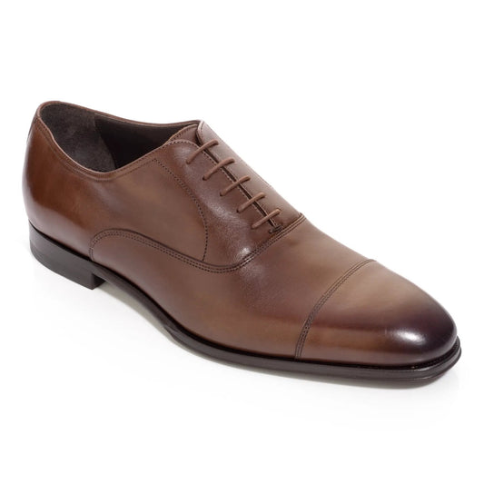 To Boot New York Nico Burnished Brown Calf Leather Cap Toe Oxford