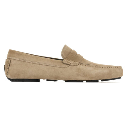 To Boot New York Mitchum Taupe Suede Driving Shoe