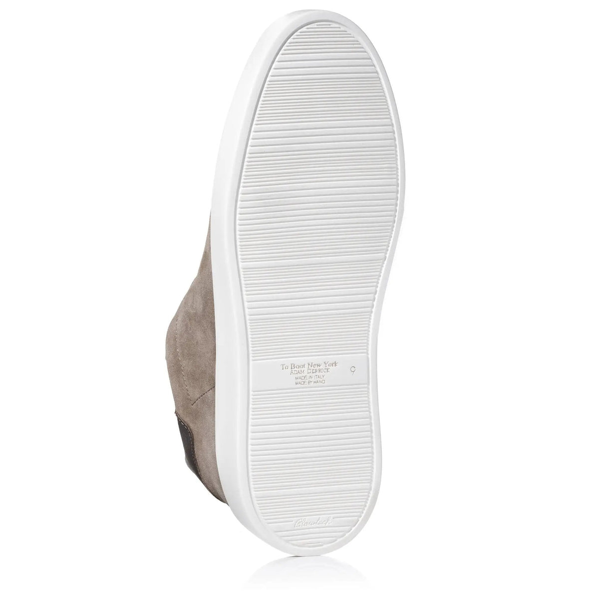 To Boot New York James Taupe Suede Stretch Lace Luxury Low-Top Sneaker