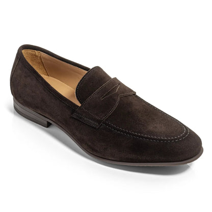 To Boot New York Jenner Dark Brown Suede Penny Loafer
