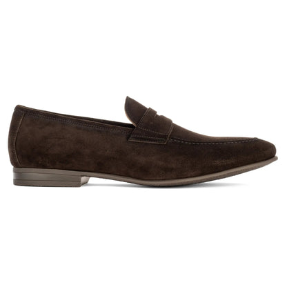 To Boot New York Jenner Dark Brown Suede Penny Loafer