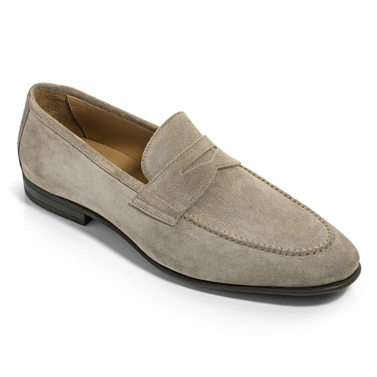 To Boot New York Jenner Taupe Suede Penny Loafer Slip-On