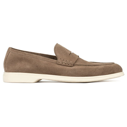 To Boot New York Browne Taupe Suede Penny Slip-On Loafer