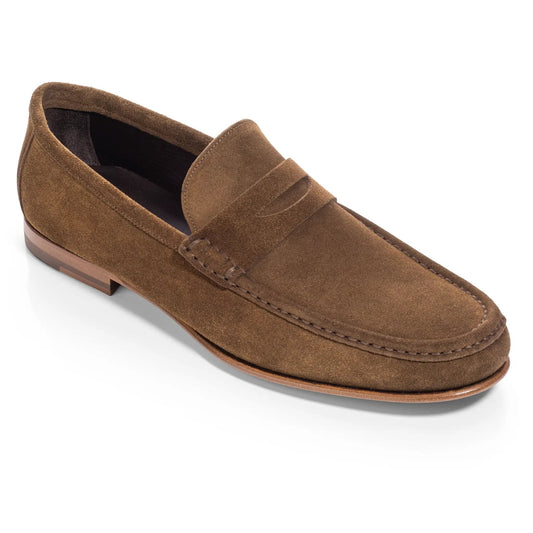To Boot New York Dylan Mid Brown Suede Penny Loafer