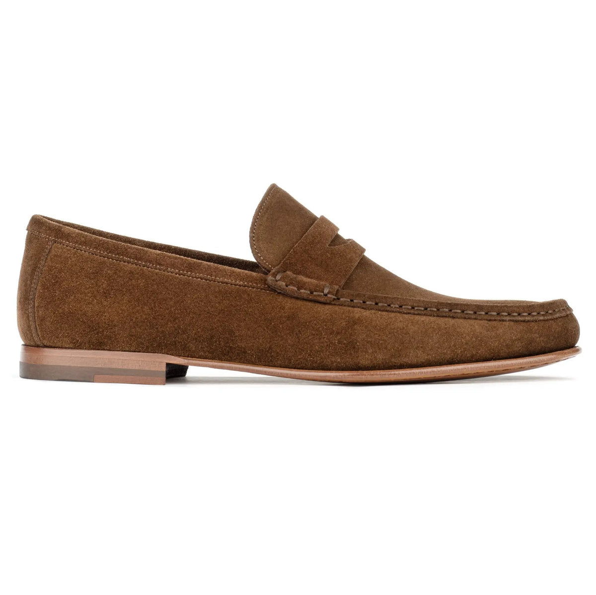 To Boot New York Dylan Mid Brown Suede Penny Loafer