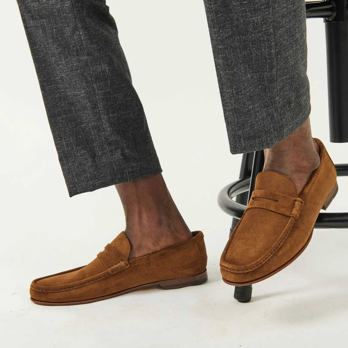 To Boot New York Dylan Mid Brown Suede Penny Loafer