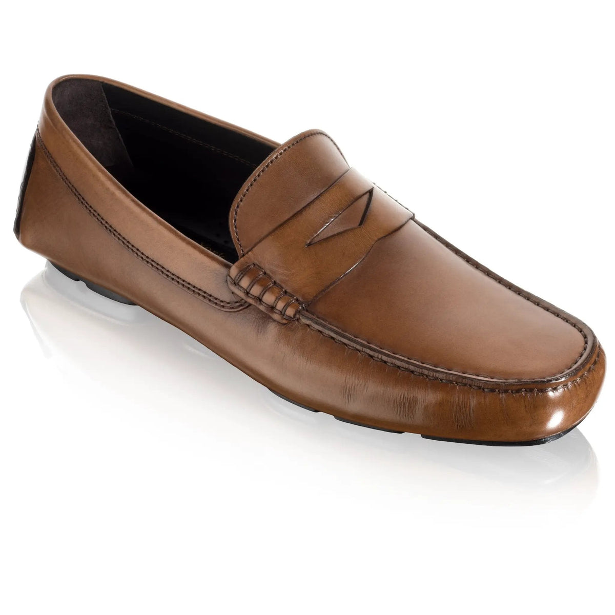 To Boot New York Palo Alto Burnished Tan Penny Driving Loafer