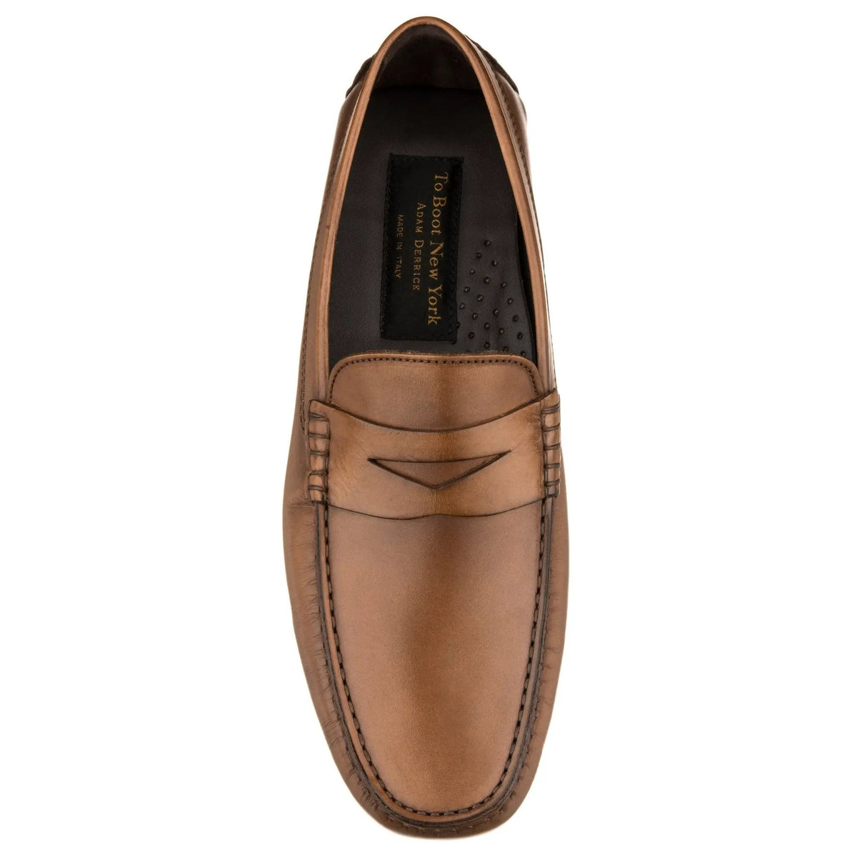 To Boot New York Palo Alto Burnished Tan Penny Driving Loafer