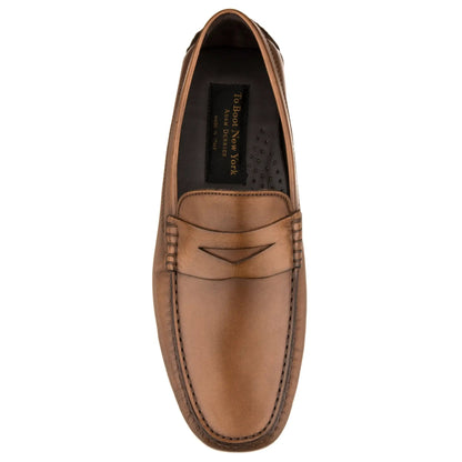 To Boot New York Palo Alto Burnished Tan Penny Driving Loafer