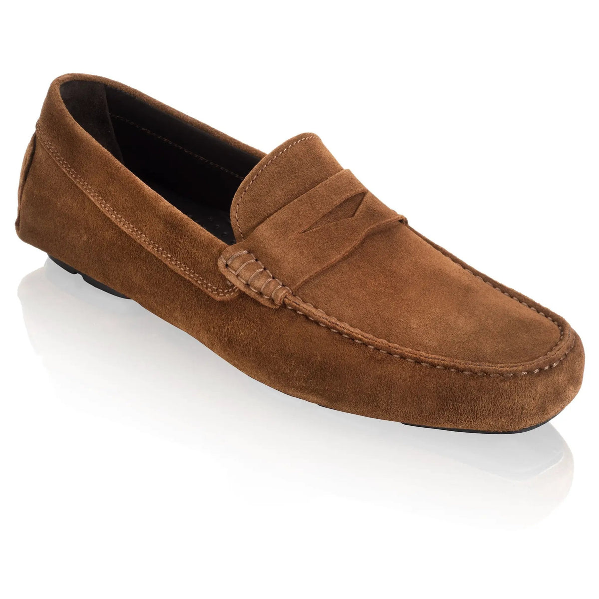 To Boot New York Mitchum Mid-Brown Suede Driving Shoe