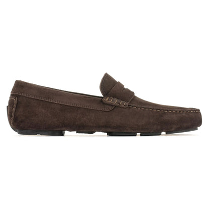 To Boot New York Mitchum Dark Brown Suede Driving Shoe