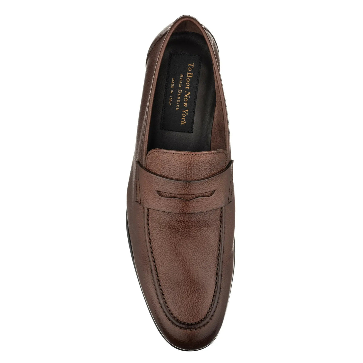 To Boot New York Ravello Mid Brown Calf Penny Moccasin Slip-On