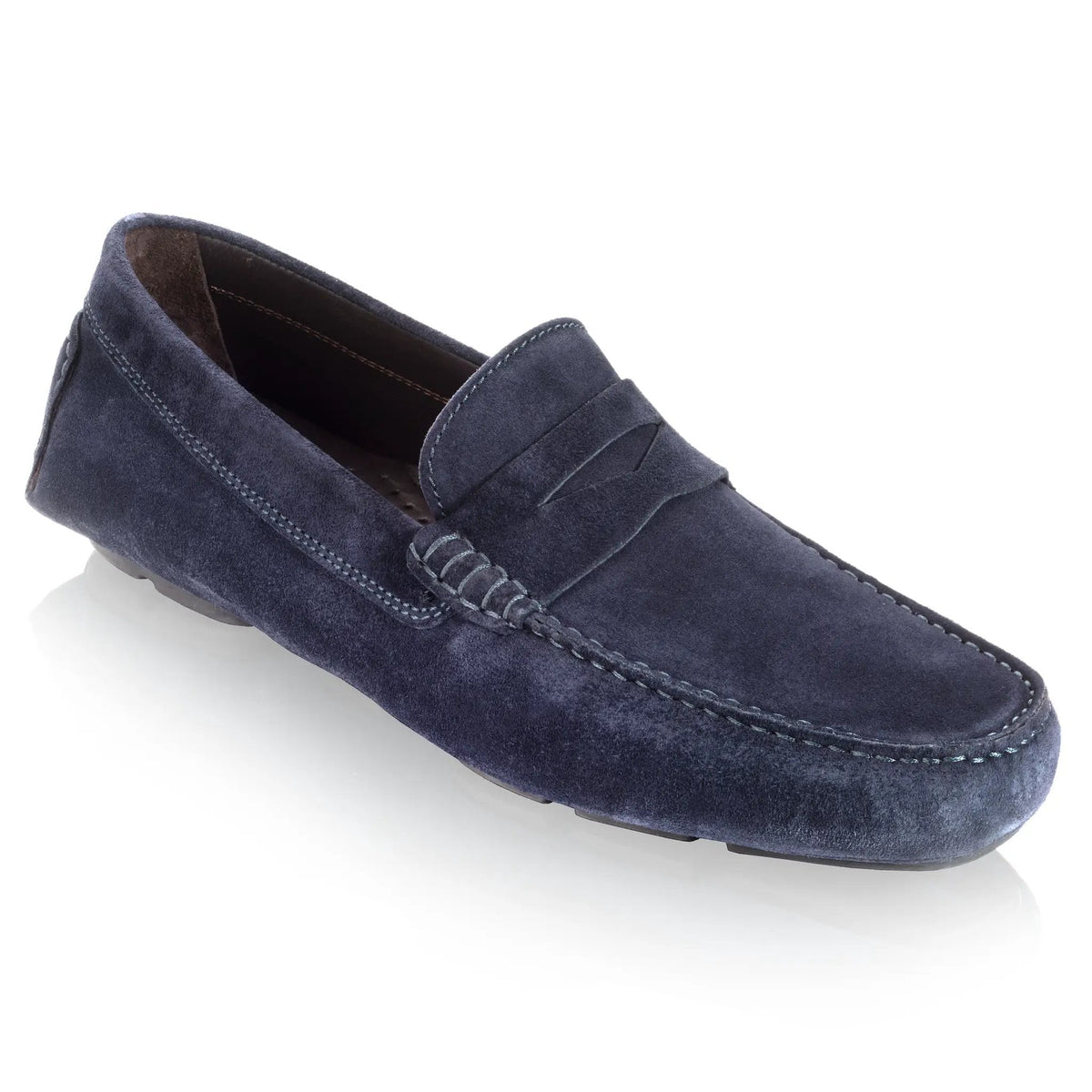 To Boot New York Mitchum Navy Blue Suede Driving Shoe