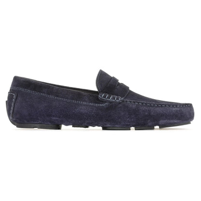 To Boot New York Mitchum Navy Blue Suede Driving Shoe