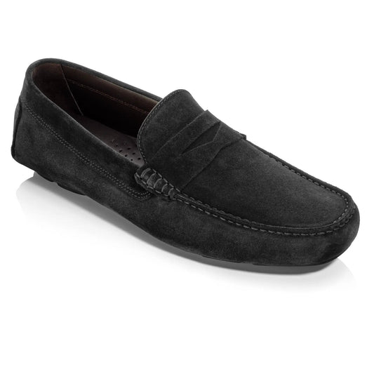 To Boot New York Mitchum Black Suede Driving Shoe