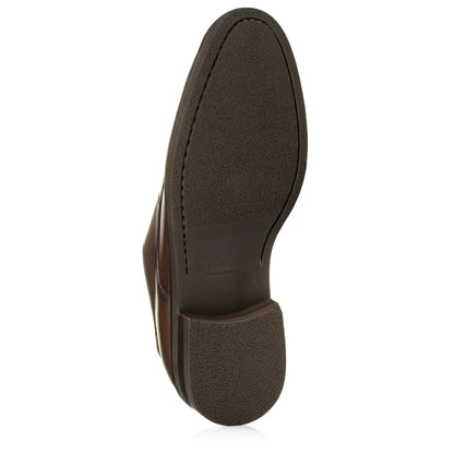 To Boot New York Dustin Brown Leather Plain Toe Lace-Up Oxford