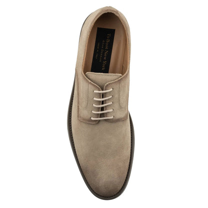 To Boot New York Vineyard Taupe Suede Derby Lace-Up Oxford