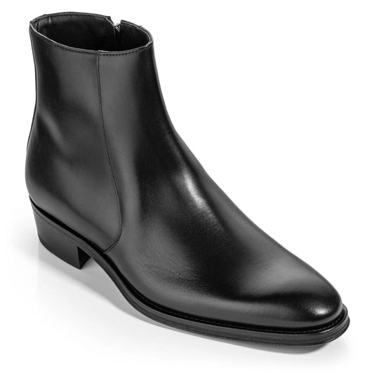 To Boot New York Gilmour Black Calf Leather Zip Boot