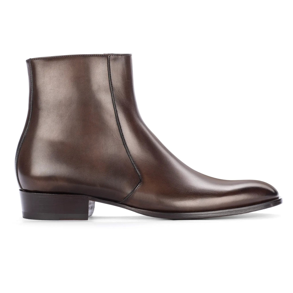 To Boot New York Gilmour Dark Brown Calf Leather Zip Boot