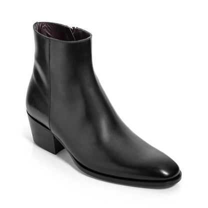 To Boot New York Irwin Black Calf Leather Zip Boot