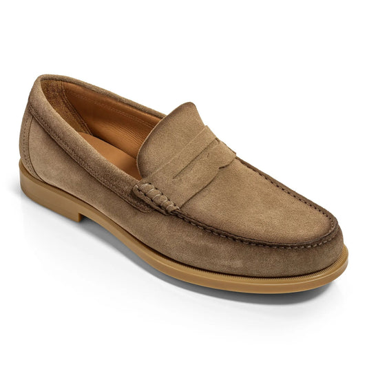 To Boot New York Bennett Taupe Suede College Penny Loafer