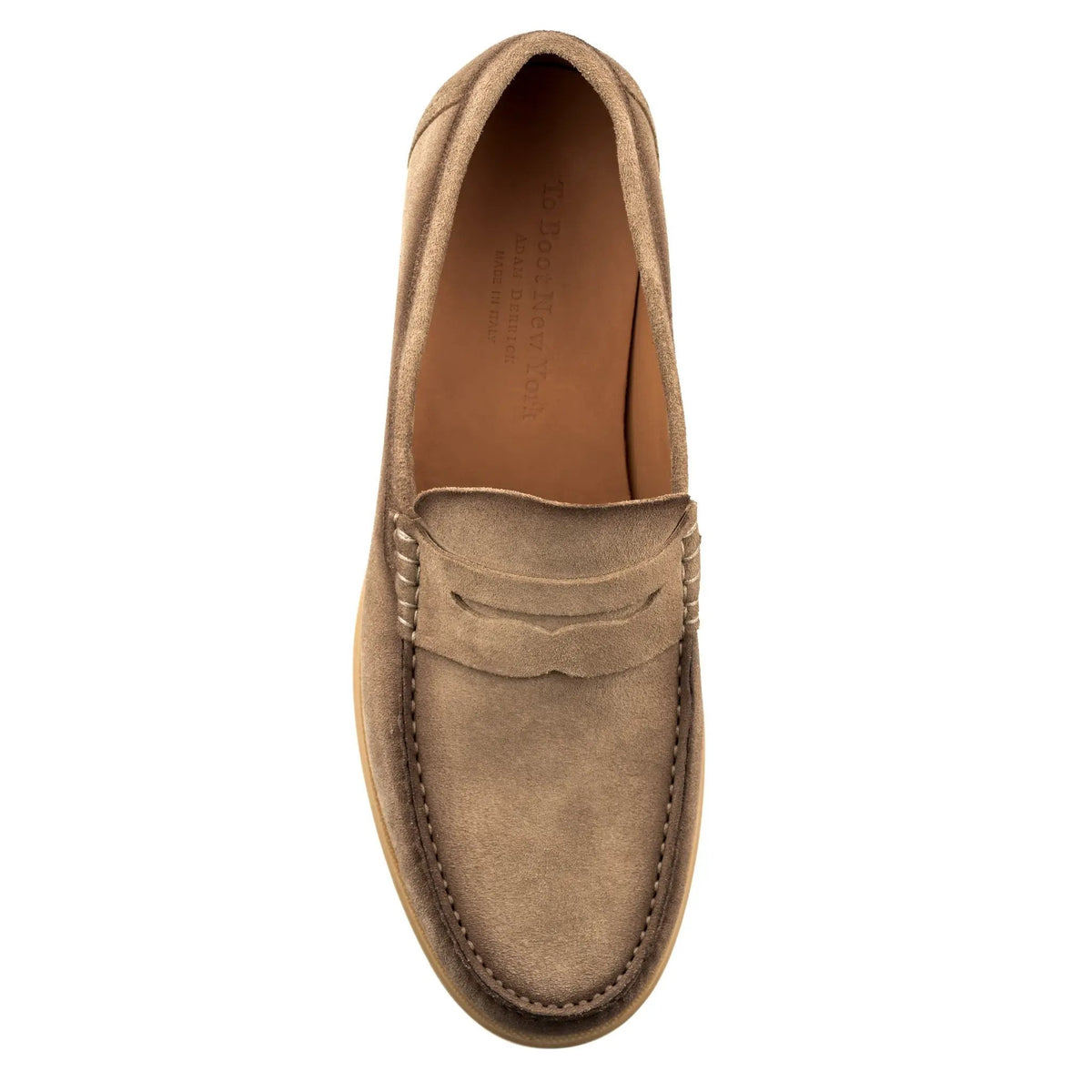 To Boot New York Bennett Taupe Suede College Penny Loafer