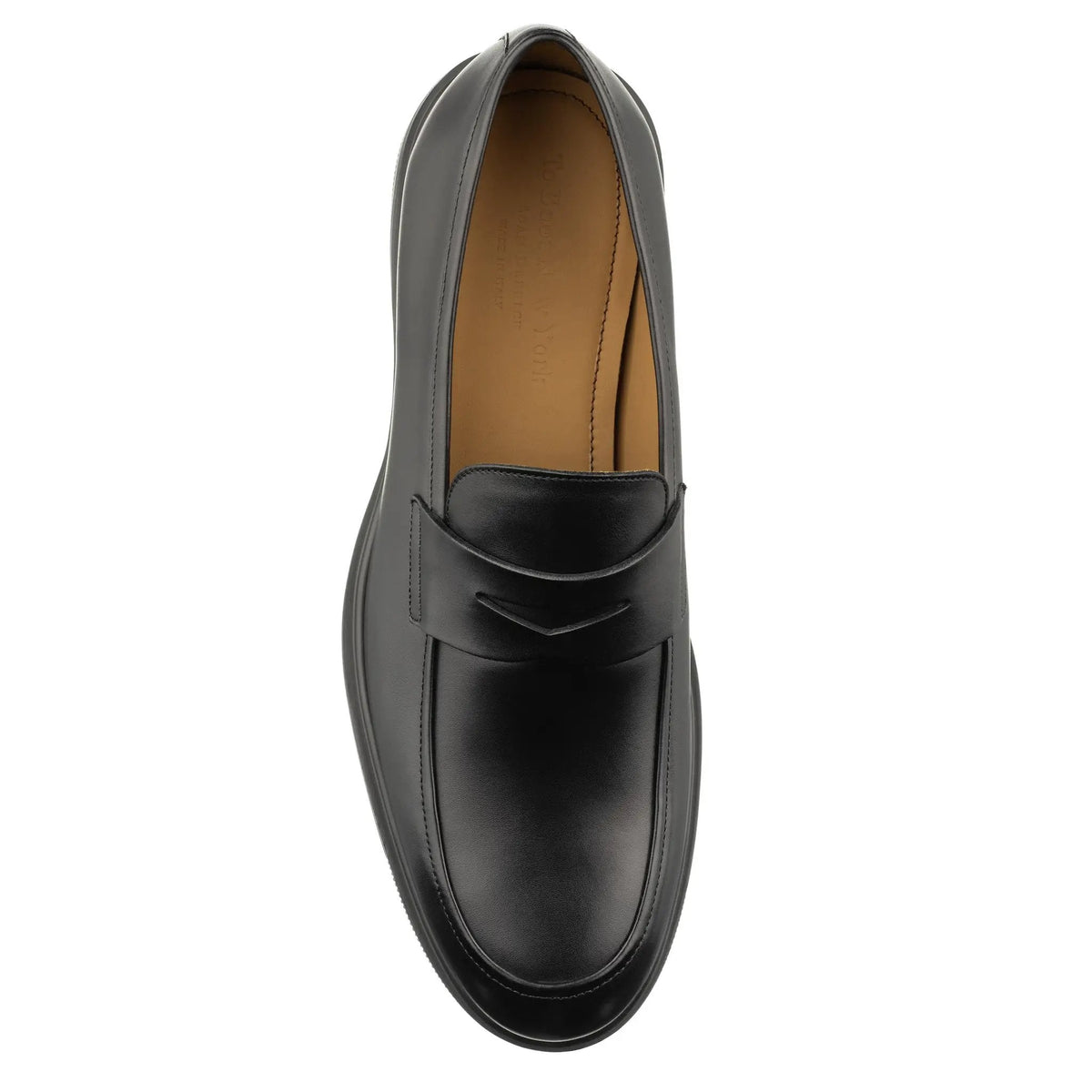 To Boot New York Bernard Black Calf Leather Penny Loafer