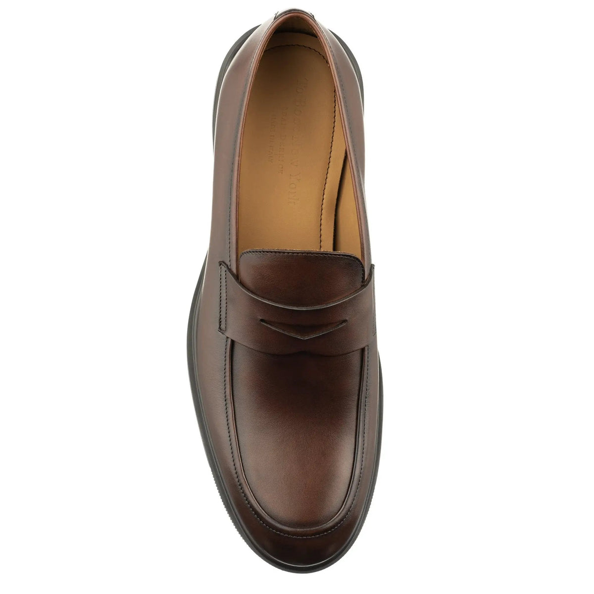 To Boot New York Bernard Dark Brown Calf Leather Penny Loafer